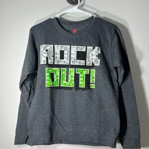 Hanes Boys Fleece Sweater “ Rock Out”